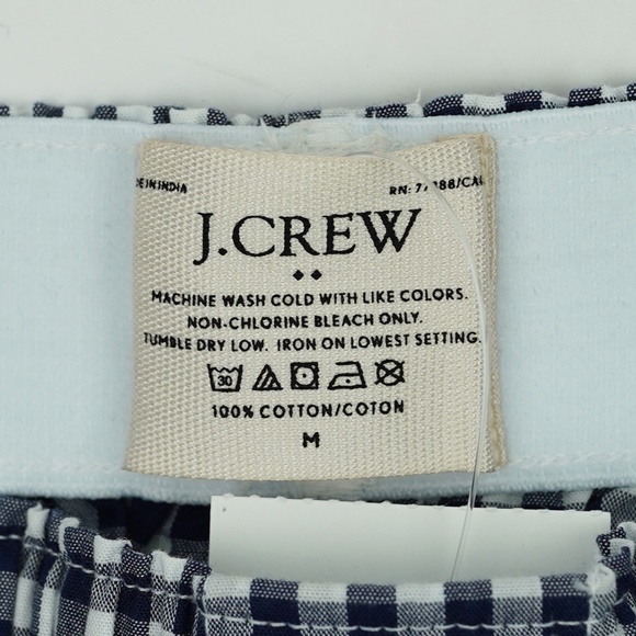 New JCREW Size M Printed Boxers Navy White Gingham $39 CA911 - Picture 3 of 3